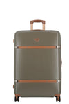 Cassis RIVIERA-Khaki-Large-77cm Eco Responsible Expandable Hardsided 8 Wheel Luggage with TSA Lock, Anti-Theft Zipper, Name Tag and Luxury Bag Cover