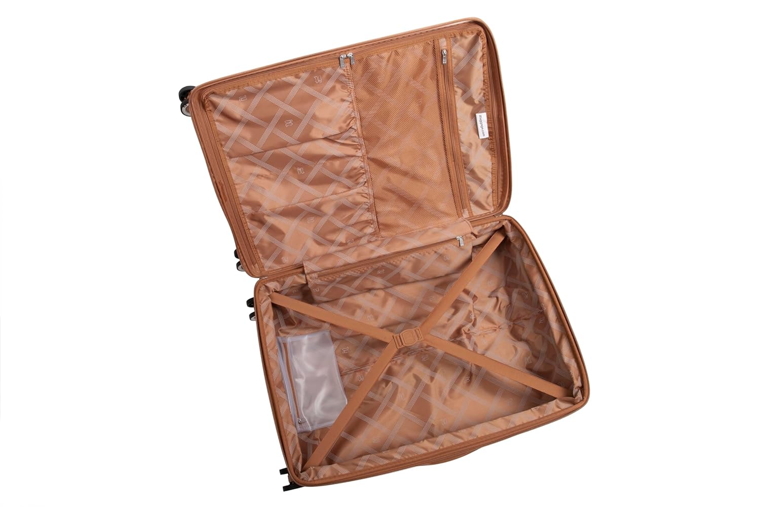 it luggage Indulging Light Grey-Set of 2-Large & Cabin-28 & 20 inches Expandable Cabin with Padded Laptop Section Hard Case Beautiful Interior 8 Wheel Trolley Bag