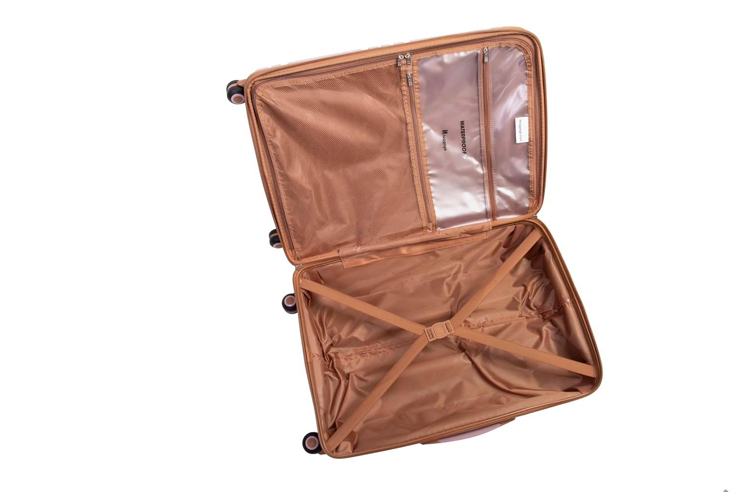 it luggage-Quintessential-Mauve Pink-Set of 3-Large, Medium & Cabin- 28,24,20 inches Expandable Hard Case Beautiful Interior with Wet Pouch Carry-on & Check-in Luggage 8 Wheel Trolley Bag