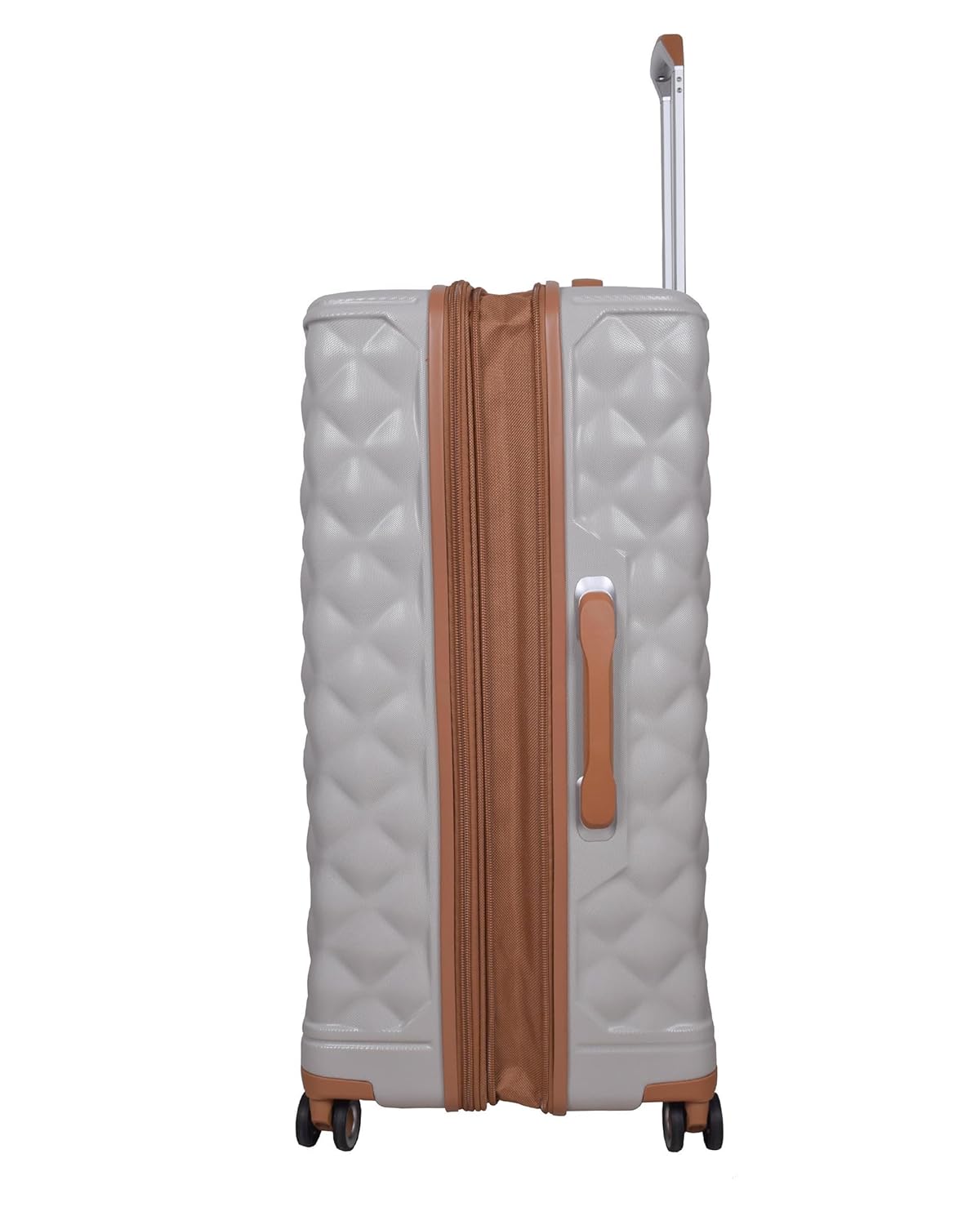 it luggage Indulging Light Grey-Set of 2-Large & Medium-28 & 24 inches Expandable Check-in Luggage Hard Case Beautiful Interior 8 Wheel Trolley Bag