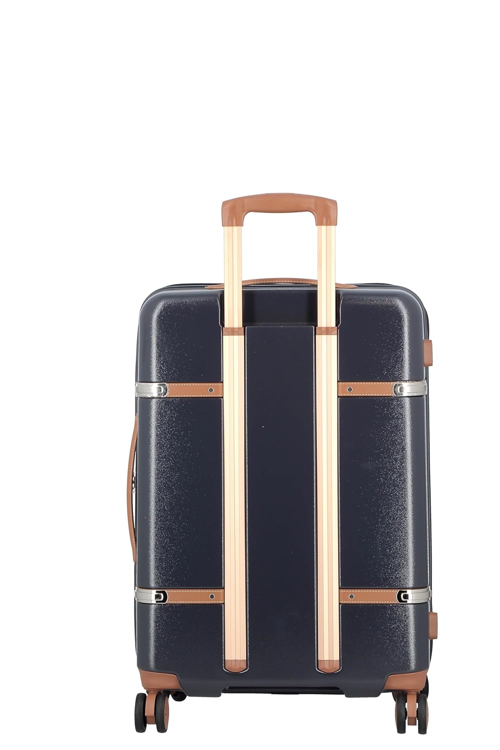 Cassis Riviera-Navy Blue-Medium-66 cm Eco Responsible Expandable Hardsided 8 Wheel Luggage with TSA Lock, Anti-Theft Zipper,Name Tag and Luxury Bag Cover