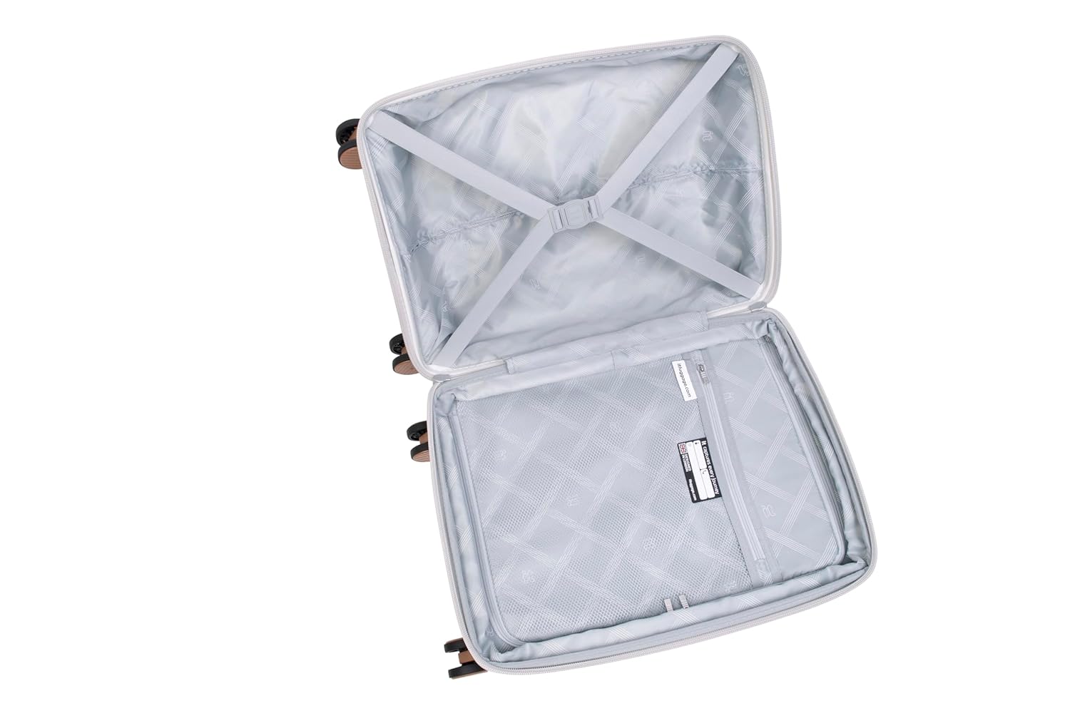 it luggage- Illustrious-Greyish White-Cabin 20 inches Expandable Hard Case Beautiful Interior Carry-on 8 Wheel Trolley Bag