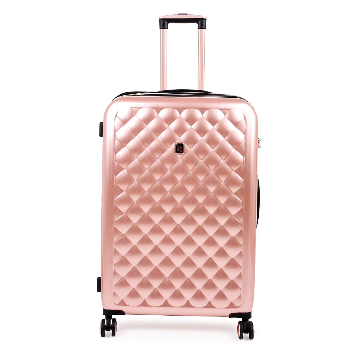 it luggage Fashionista Glossy Rose Gold Large-28 inches Expandable PC Hardsided with TSA Lock 8 Wheel Trolley Bag