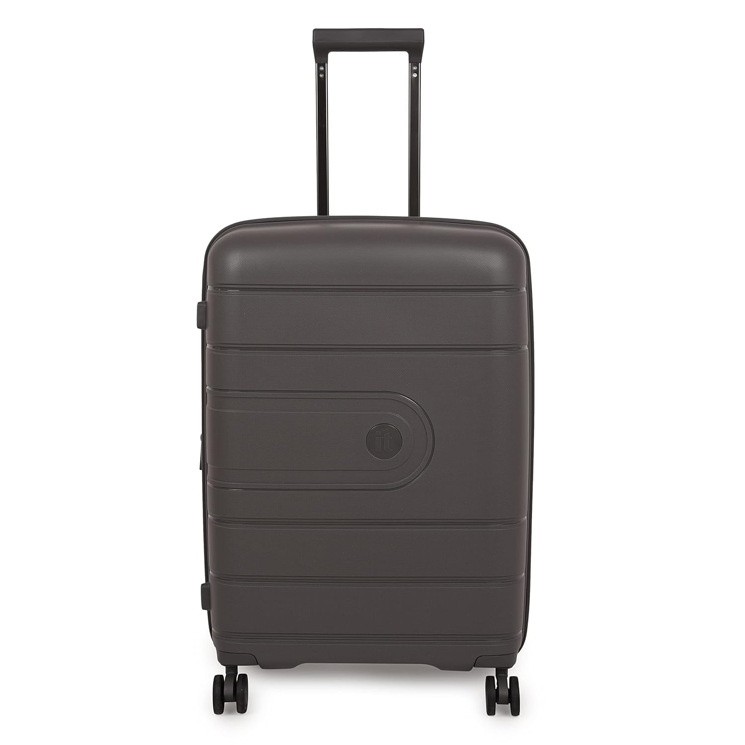 it luggage EcoTough Metal Grey Set of 3-Large, Medium & Cabin-20,24,28 inches Expandable Eco-Friendly Polypropylene Hardsided with TSA Lock & Wet Pouch Inside 8 Wheel Trolley Bag