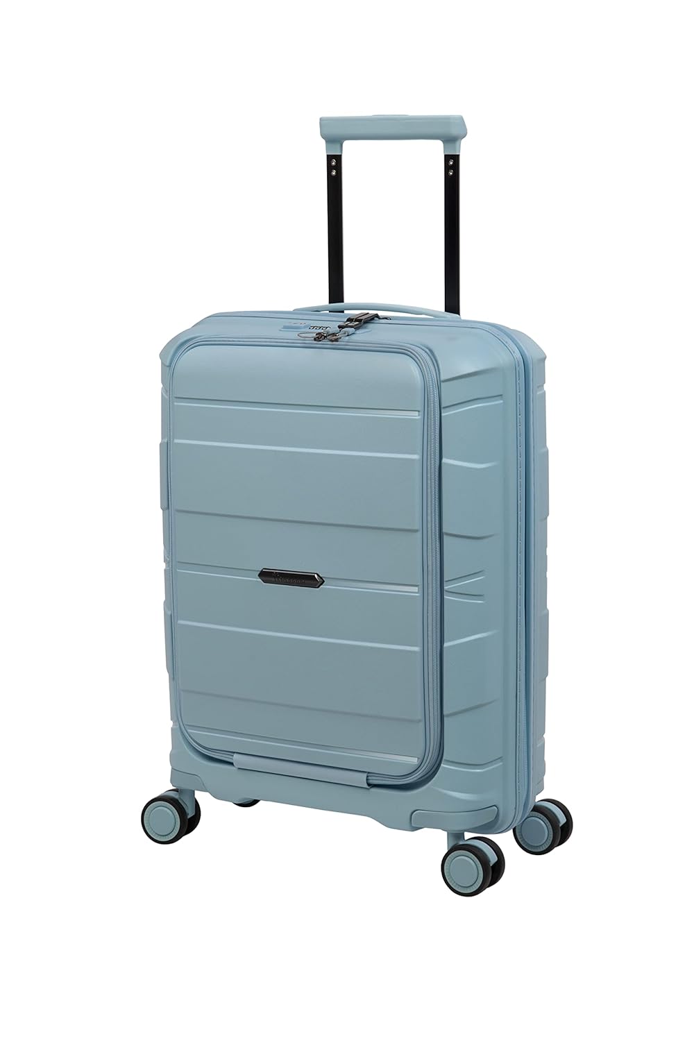 Momentous Sky Blue-20 inches PP Hardsided Fashion Luggage Cabin Trolley with Padded Laptop Section 8 Wheel with TSA Lock & Wet Pouch Inside