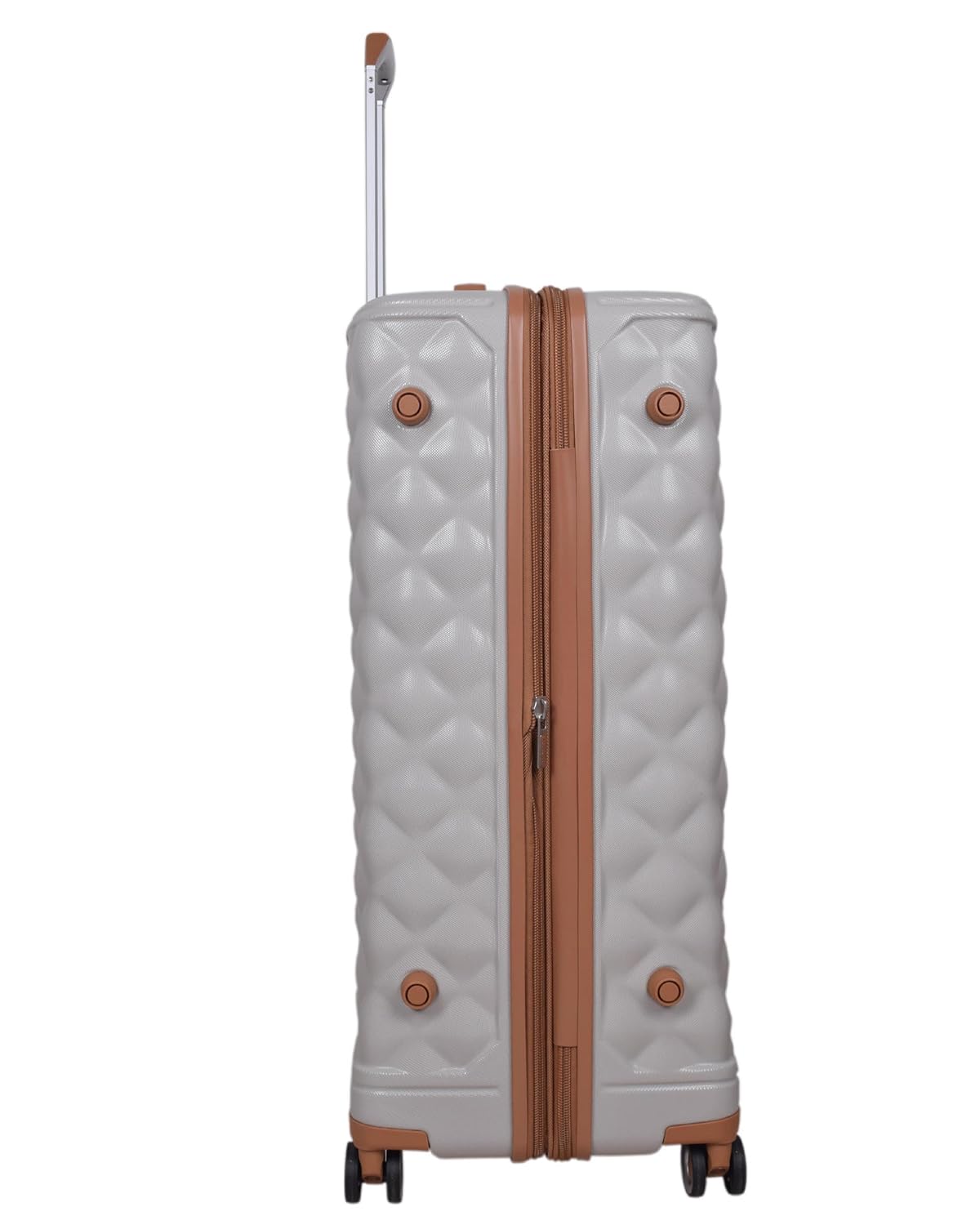 it luggage Indulging Light Grey-Large-28 inches Expandable Check-in Luggage Hard Case Beautiful Interior 8 Wheel Trolley Bag