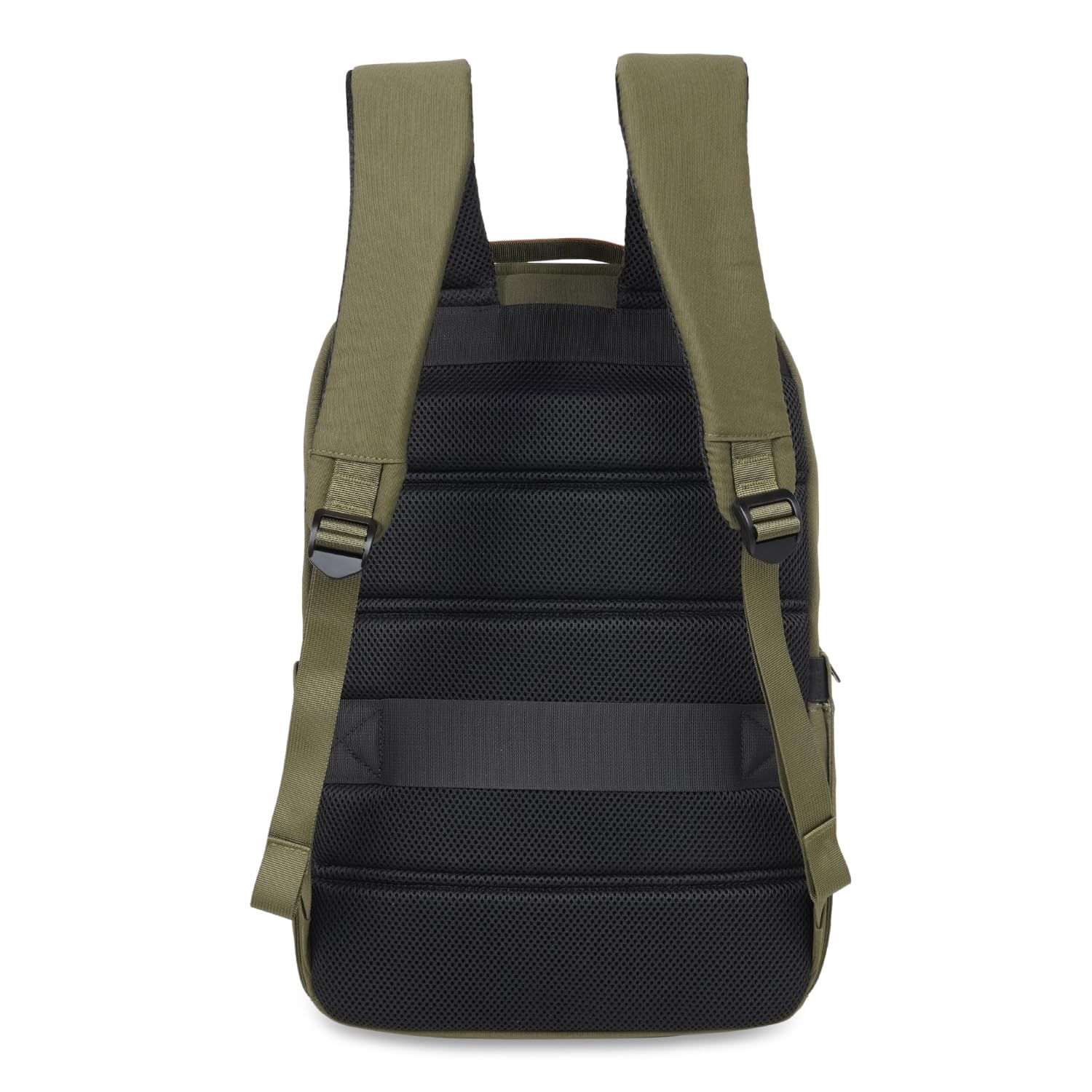 ft Backpack Daily Olive Green with Vegan Leather Trimmings Eco Responsible with two main Compartments Padded Laptop & Ipad section, Organizer, Premium Key holder Fashion Backpack for Men and Women