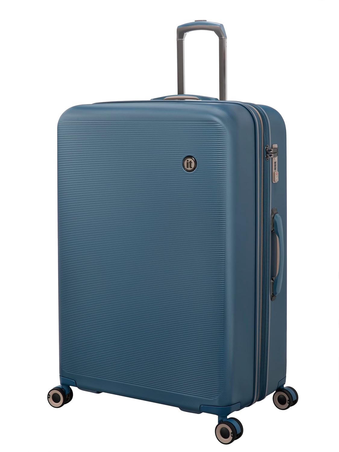 it luggage Rapidity-Teal Blue-Set of 2-28 & 24 inches Large & Medium Expandable Polycarbonate Hard Case Check-in Luggage 8 Wheel Trolley Bag with TSA Lock and Wet Pouch Inside