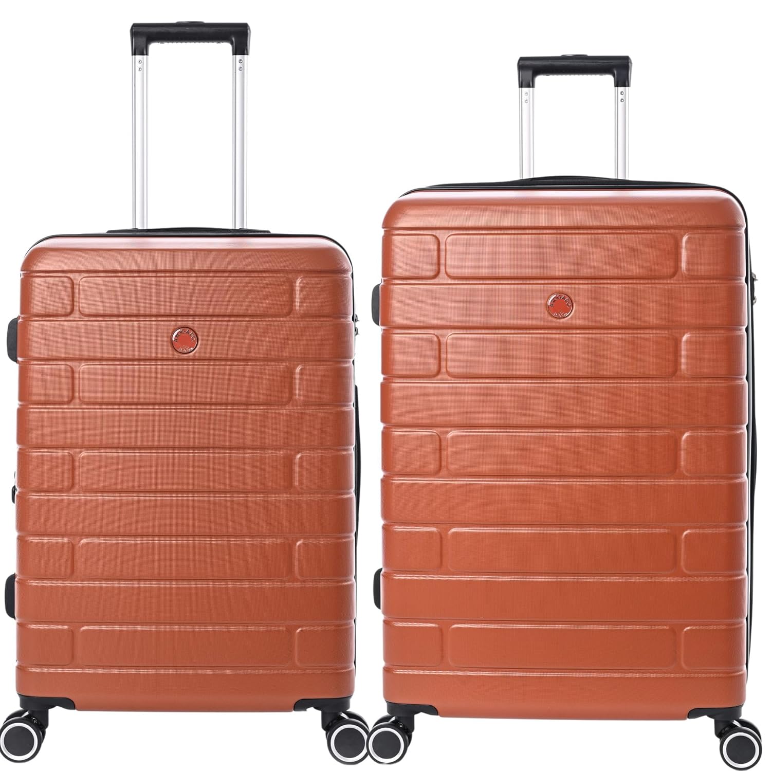 JUMP ESCO-Terracota Set of 2-Large & Medium-76, 66cm Expandable Hardsided 8 Wheel Luggage with TSA Lock