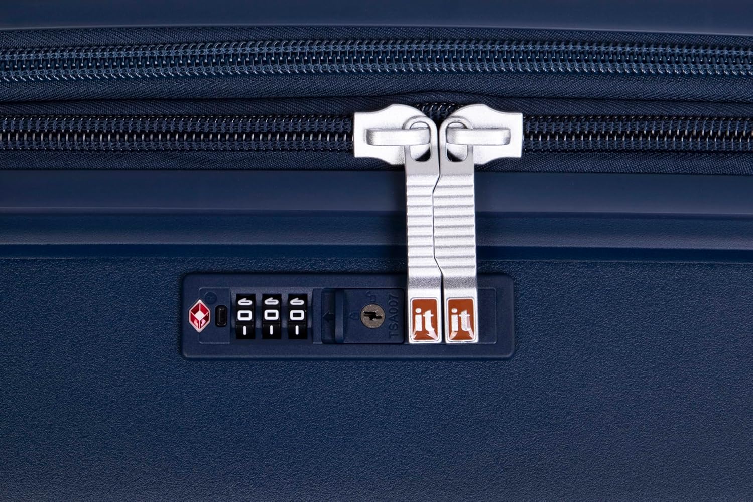 it luggage-Illustrious-Dark Blue-24 inches-Medium-Expandable Hard Case Beautiful Interior Check-in Luggage 8 Wheel Trolley Bag