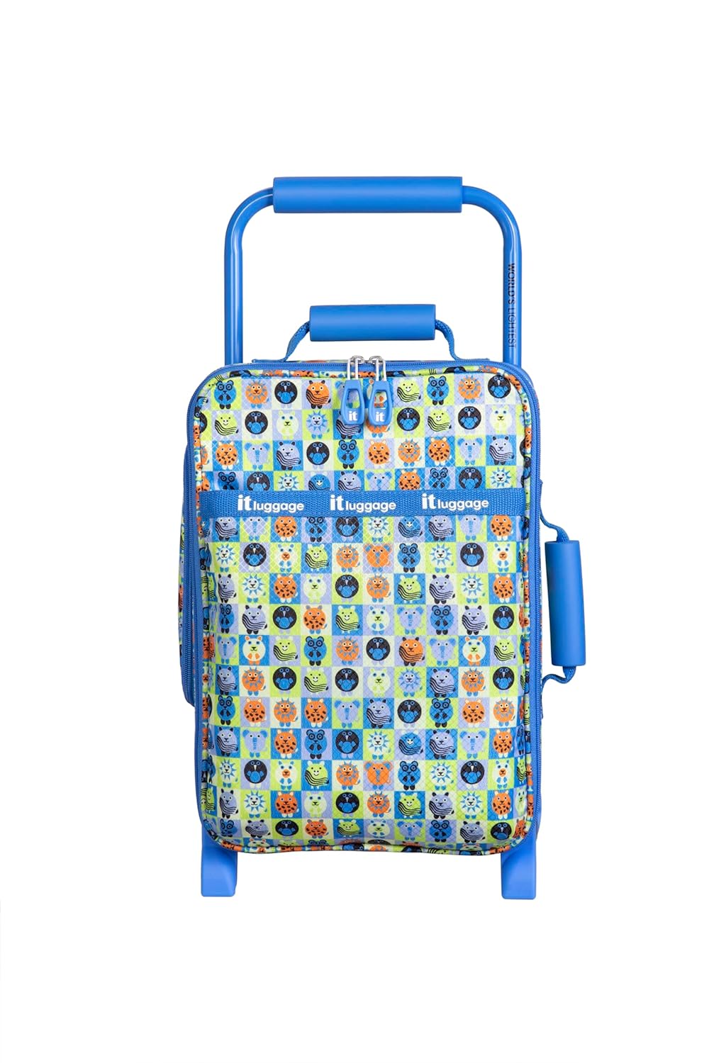 it luggage-Curiosity-Blue-Underseater-18 inches-Kids Luggage- Soft case-World's Lightest Collection- Travel Bag- 2 Wheel Trolley Bag (Blue & Memaid Pink)