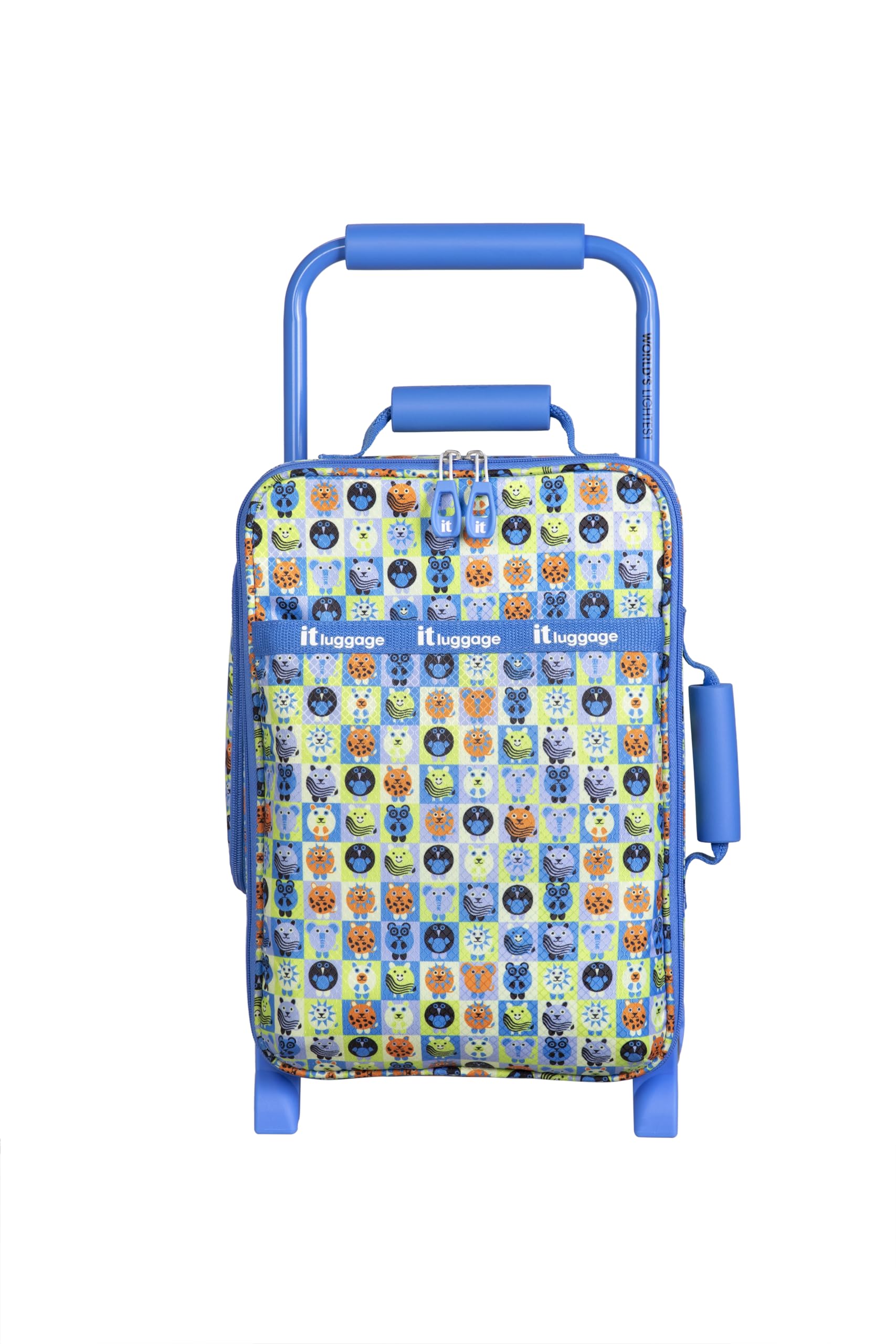 it luggage-Curiosity-Blue-Underseater-18 inches-Kids Luggage- Soft case-World's Lightest Collection- Travel Bag- 2 Wheel Trolley Bag (Blue & Memaid Pink)