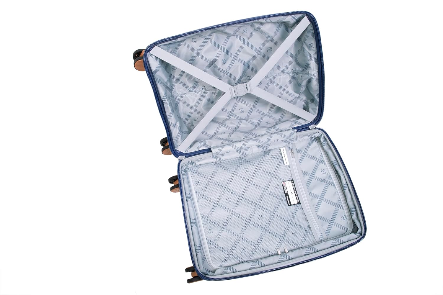 it luggage- Illustrious-Dark Blue-Cabin 20 inches Expandable Hard Case Beautiful Interior Carry-on 8 Wheel Trolley Bag