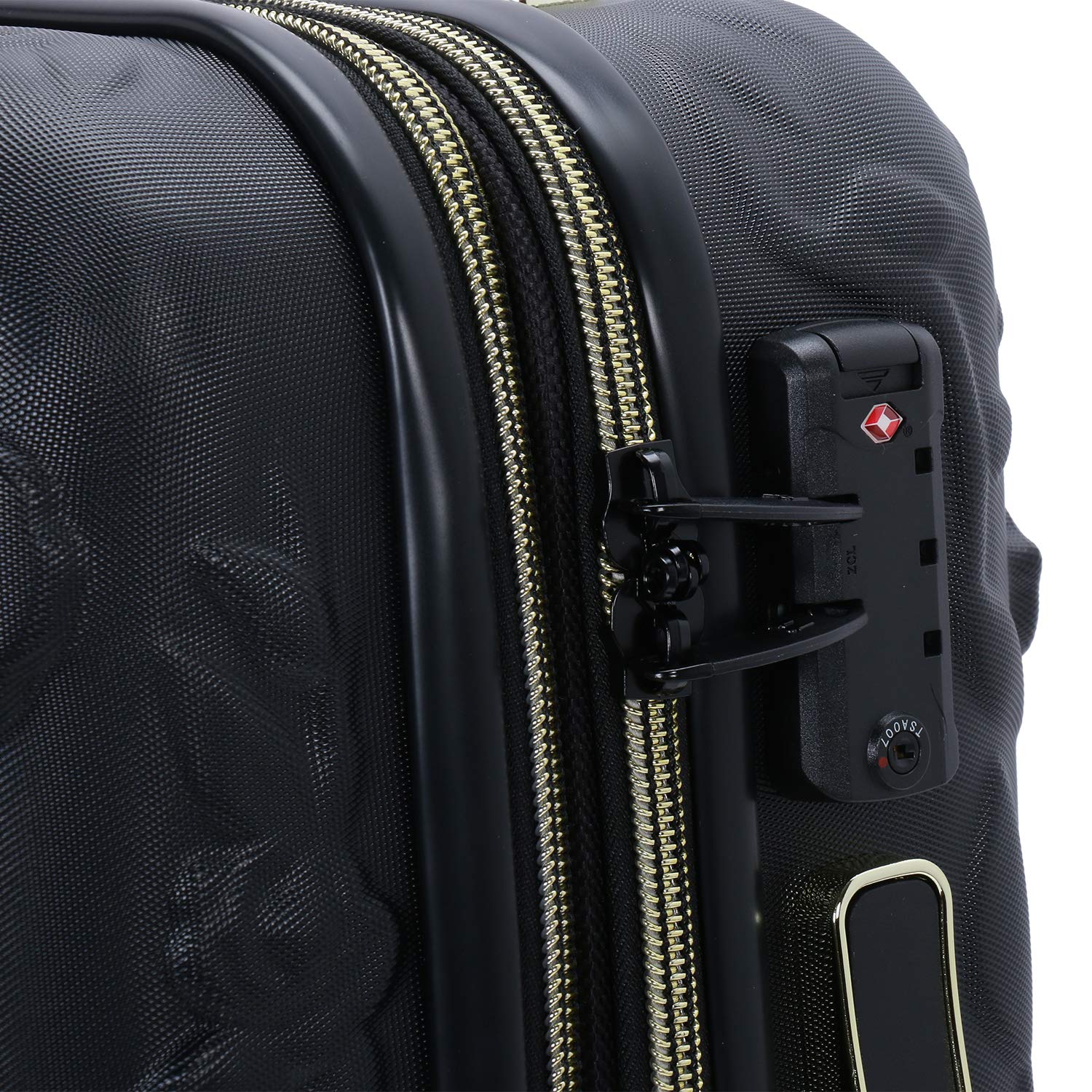 it luggage Skulls II-Black with Gold Highlights Medium-24 inches Expandable Hardsided with TSA Lock & Wet Pouch Inside 8 Wheel Trolley Bag