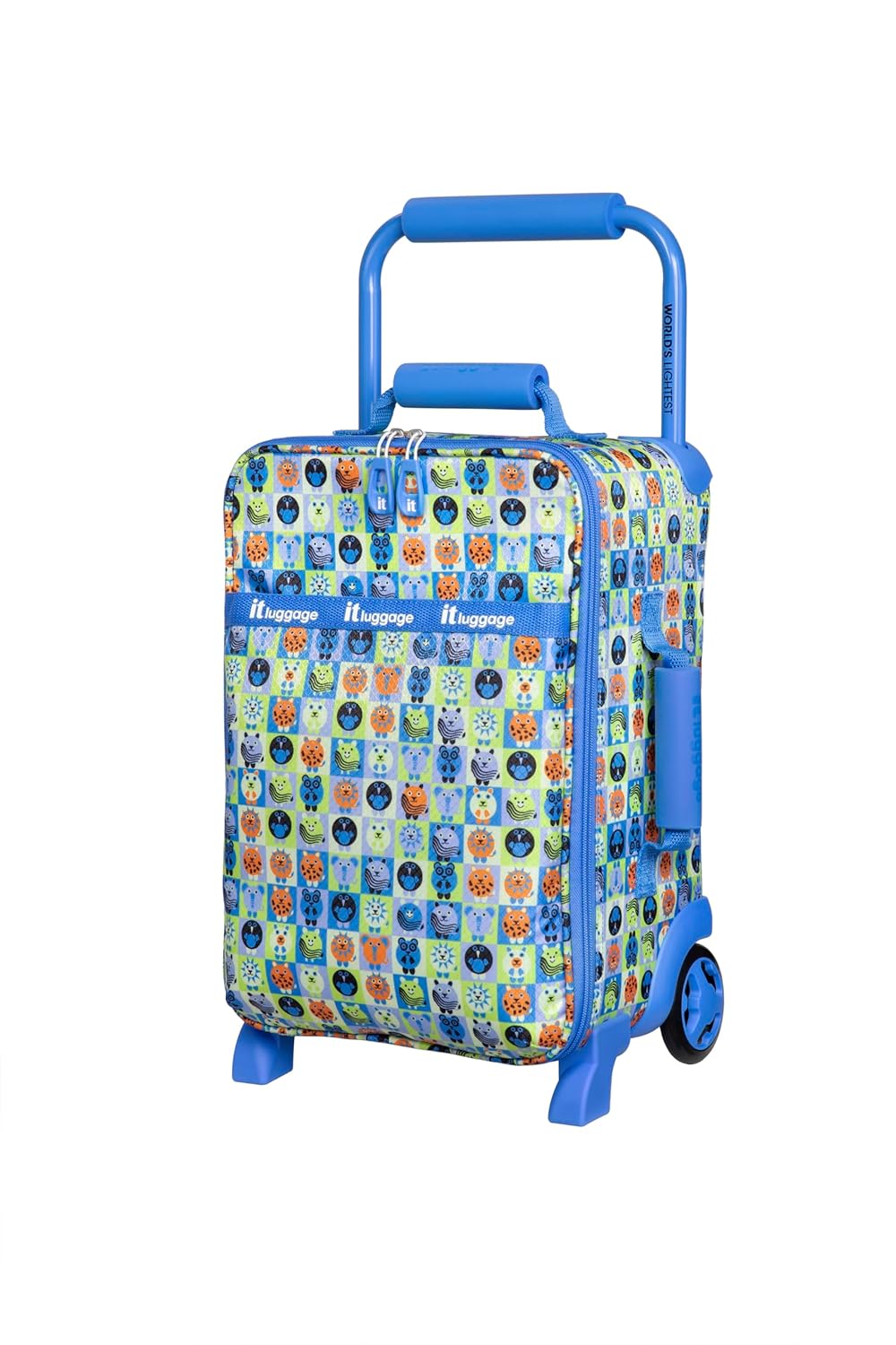 it luggage-Curiosity-Blue-Underseater-18 inches-Kids Luggage- Soft case-World's Lightest Collection- Travel Bag- 2 Wheel Trolley Bag (Blue & Memaid Pink)