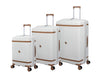 it luggage Illustrious Greyish White-Set of 3-Large, Medium & Cabin-28,24 & 20 inches Expandable Check-in Luggage Hard Case Beautiful Interior 8 Wheel Trolley Bag