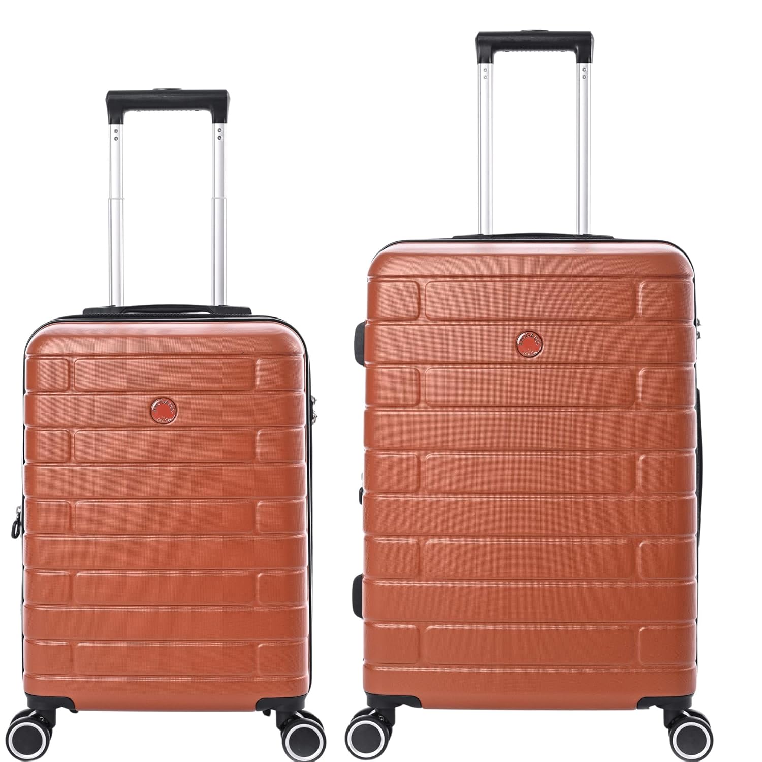 ESCO-Terracota-Set of 2-Medium & Cabin-66, 55 cm Expandable Hardsided 8 Wheel Luggage with TSA Lock
