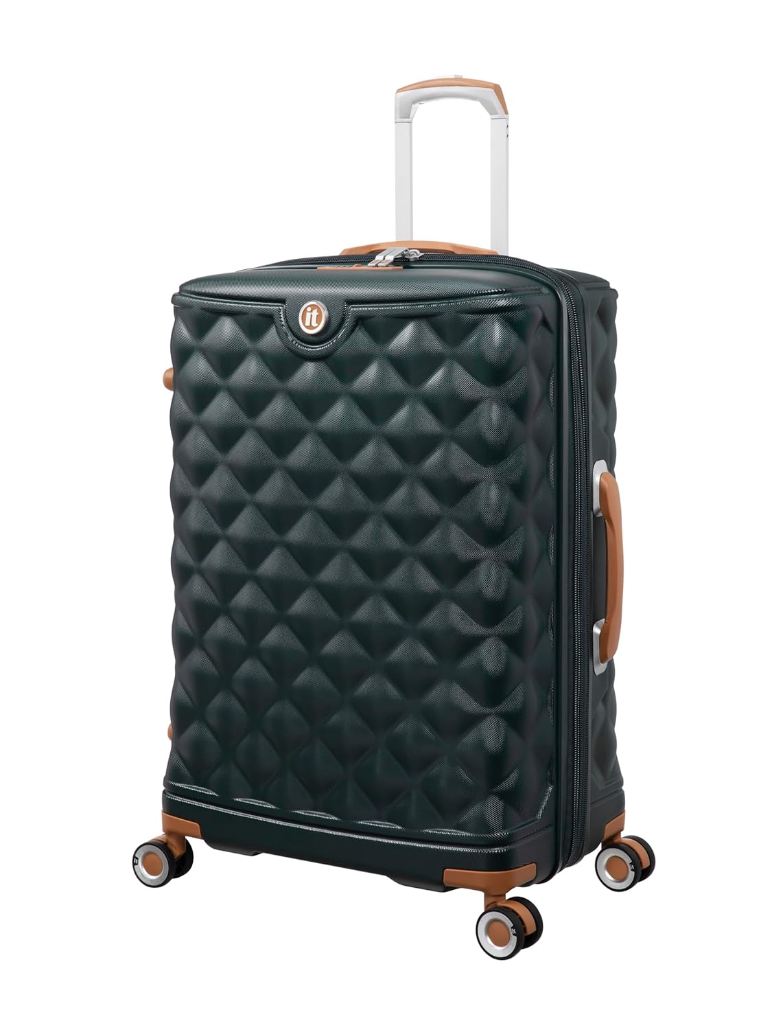 it luggage-Indulging-Dark Green-Set of 2-24 & 20 inches-Medium & Cabin-Expandable Hard Case Beautiful Interior Cabin with Laptop Section & Check-in Luggage 8 Wheel Trolley Bag