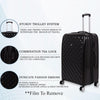 it luggage Fashionista Glossy Black Set of 2-Large & Medium-28 & 24 inches Expandable PC Hardsided with TSA Lock 8 Wheel Trolley Bag