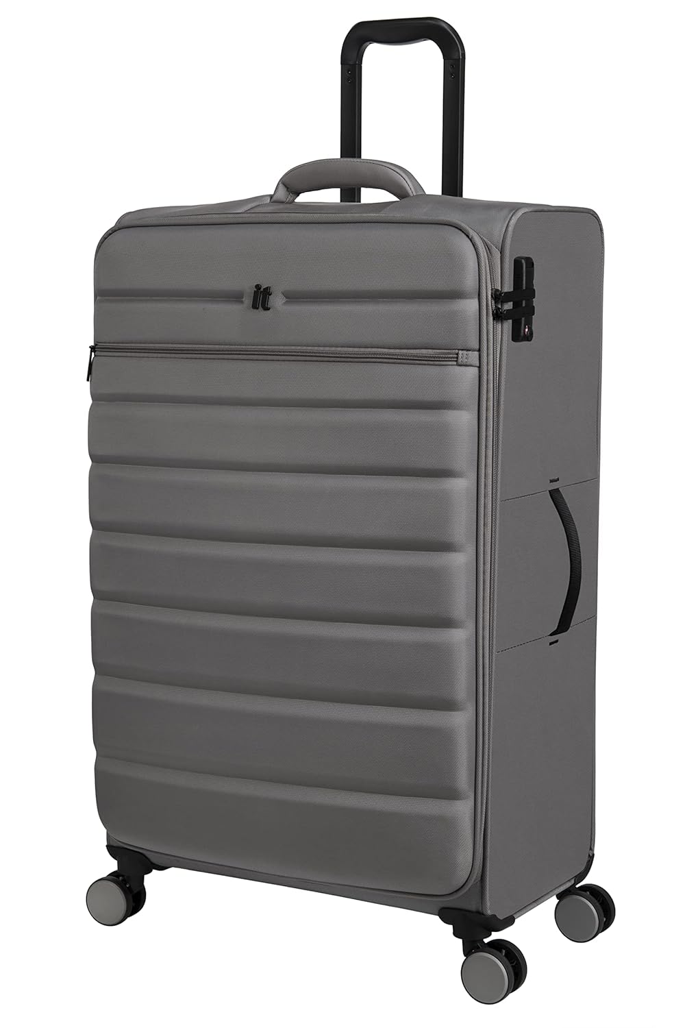 it luggage Census-Grey-Large-81cm Softsided 8 Wheel Trolley Check-in Luggage