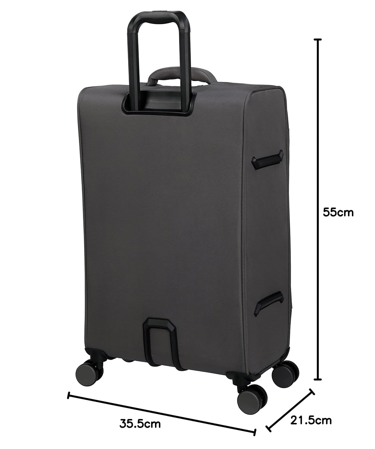 it luggage Citywide Charcoal Grey Cabin-55cm Softsided 8 Wheel Trolley Bag with TSA Lock