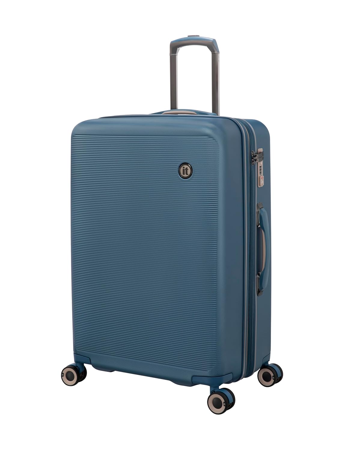 it luggage Rapidity Teal Blue-Set of 2-24 & 20 inches-Cabin with Padded Laptop Section & Medium Expandable Polycarbonate Hard case 8 Wheel Trolley Bag with TSA Lock & Wet Pouch Inside