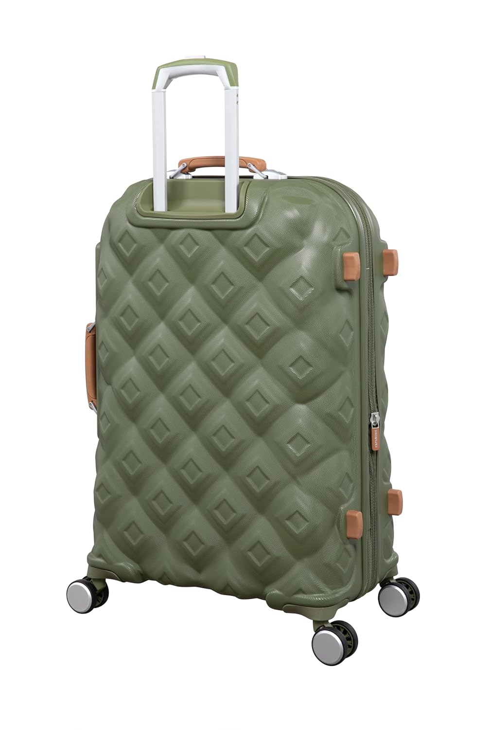 it luggage Embellish-Olive-Set of 2-Medium & Small-24 & 20 inches Hardsided Expandable Cabin & Check-in Luggage 8 Wheel Trolley Bag with TSA Lock & Wet Pouch Inside