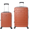 JUMP ESCO -Terracota-Set of 2-Large & Cabin-76, 55cm Expandable Hardsided 8 Wheel Luggage with TSA Lock