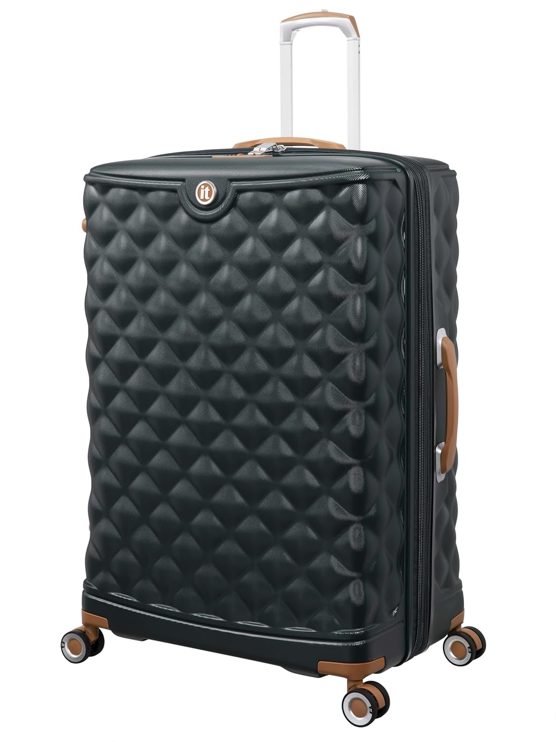 it luggage Indulging Dark Green -Set of 2-Large & Medium-28 & 24 inches Expandable Check-in Luggage Hard Case Beautiful Interior 8 Wheel Trolley Bag