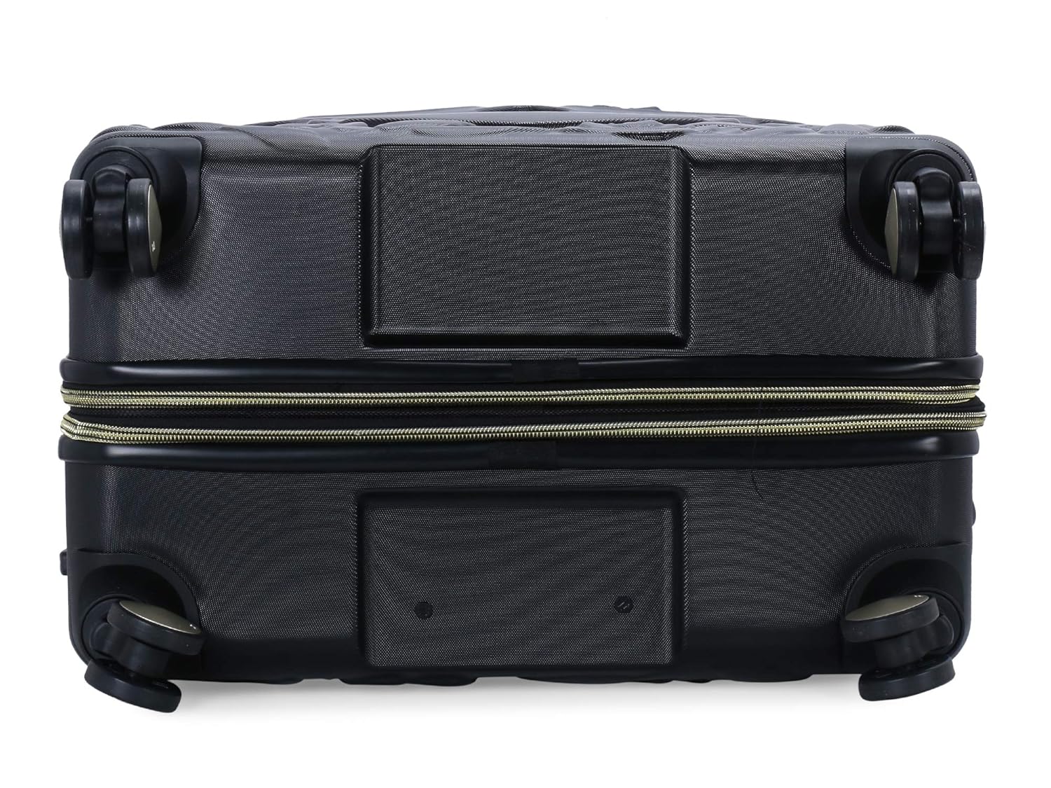 it luggage Skulls II-Black with Gold Highlights Medium-24 inches Expandable Hardsided with TSA Lock & Wet Pouch Inside 8 Wheel Trolley Bag