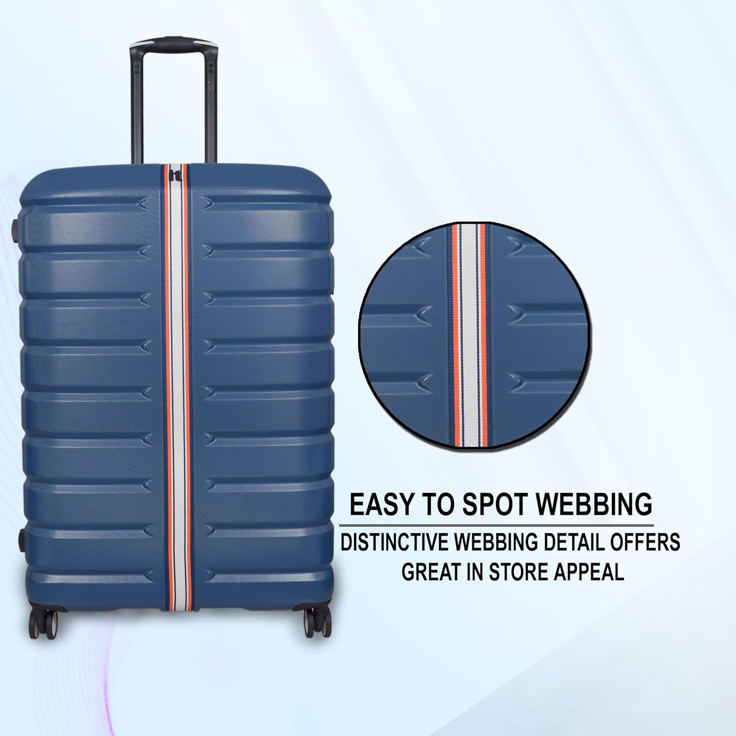 it luggage Intertide Blue Set of 3-Large, Medium & Cabin-28, 24 & 20 inches Expandable Polycarbonate Hard Case Carry on & Check-in Luggage TSA Lock 8 Wheel Trolley Bag Water Proof Interior Pocket