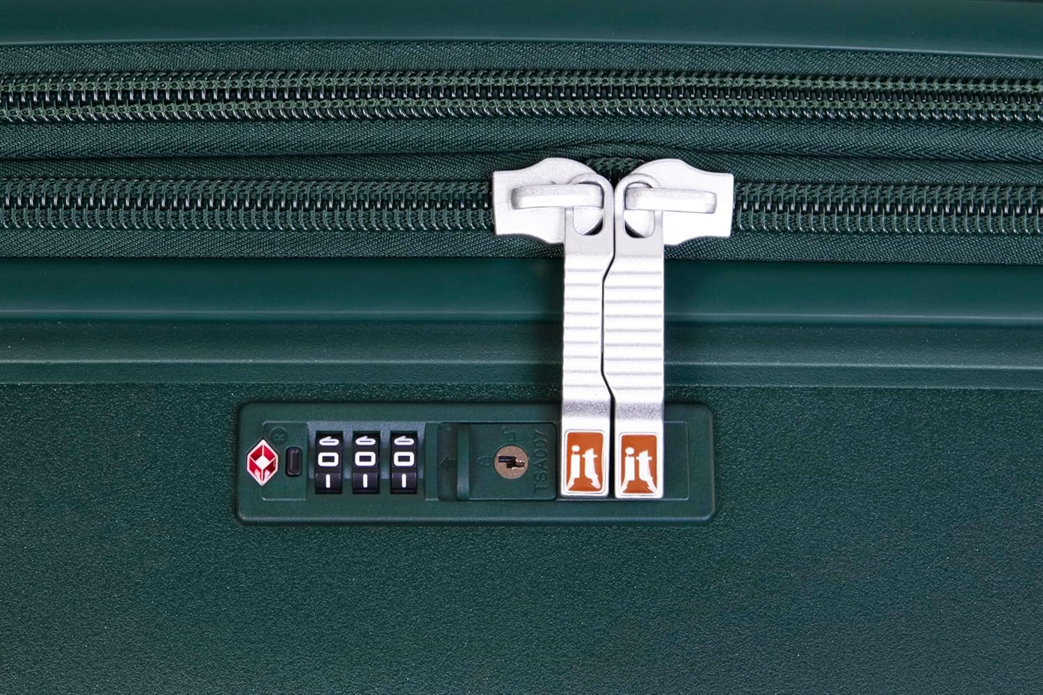 it luggage-Illustrious-Dark Green-24 inches-Medium-Expandable Hard Case Beautiful Interior Check-in Luggage 8 Wheel Trolley Bag