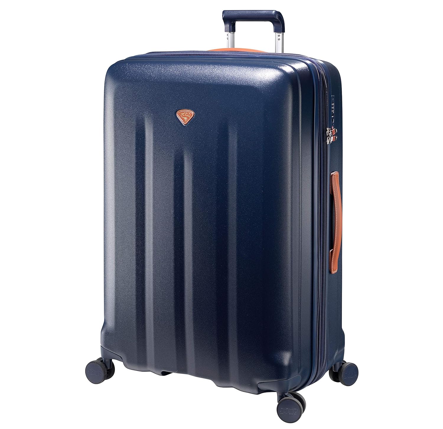 Uppsala Rigid-Navy Blue-Set of 2-Large & Cabin-76,55 cm Expandable Hardsided 8 Wheel Luggage with TSA Lock, Anti-Theft Zipper, Name Tag and Luggage Cover